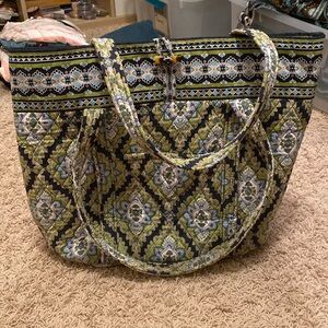 Vera Bradley Cambridge (retired) Print Large Shoulder Tote Bag